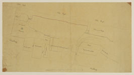 216574 Plattegrond van het terrein tussen de Stadsbuitengracht en het Vredenburg te Utrecht; met weergave van de ...